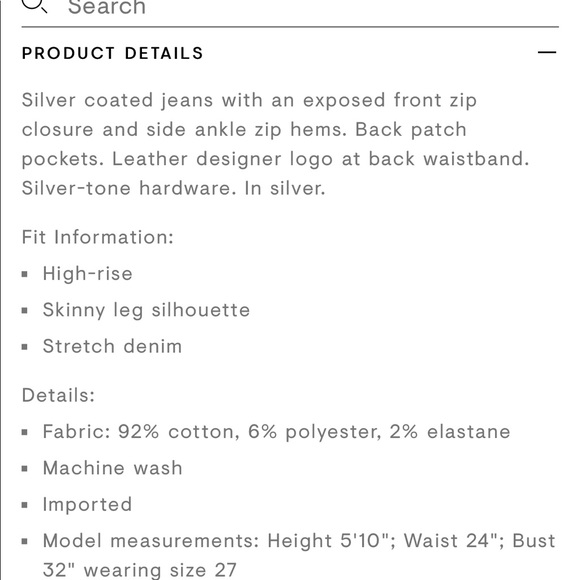 NWT RTA madison Coated Jeans - Picture 4 of 8